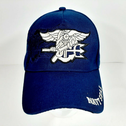 United States Navy Seal Men's Embroidered Ball Cap Navy Blue Acrylic