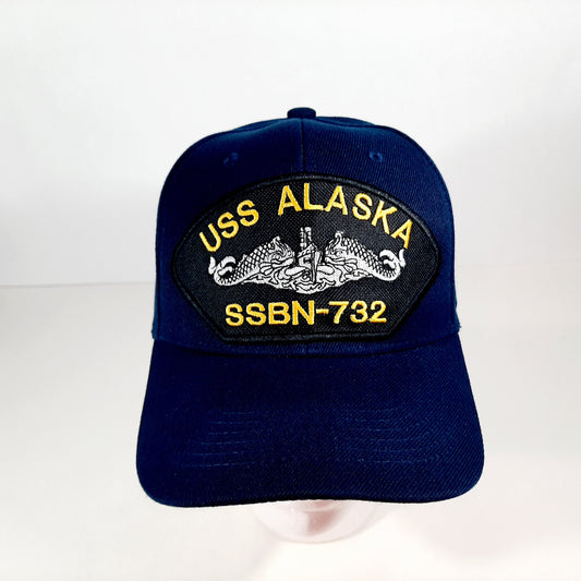 USS Alaska SSBN-732 U.S. Navy Baseball Cap Hat Blue Submarine Service Military