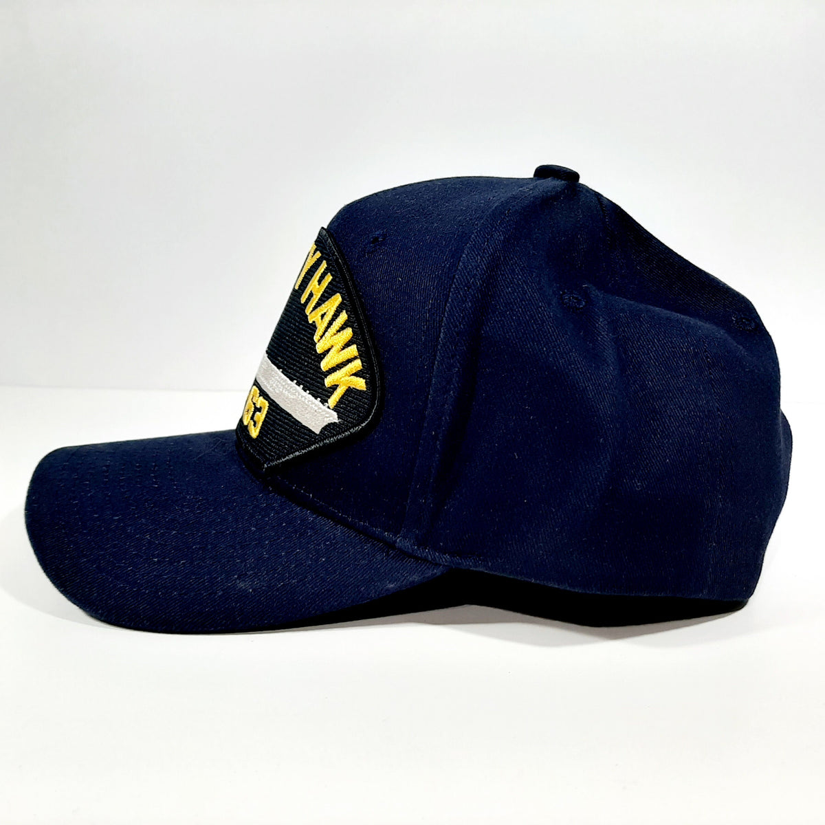 US Navy USS Kitty Hawk CV-63 Men's Patch Cap Hat Navy Blue Acrylic