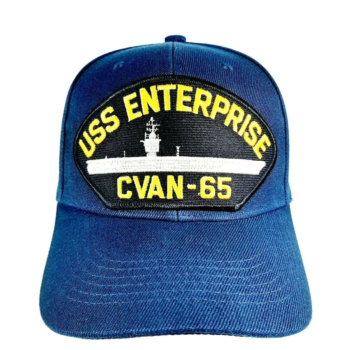 U.S. Navy USS Enterprise CVAN-65 Men's Patch Cap Hat Navy Blue Acrylic