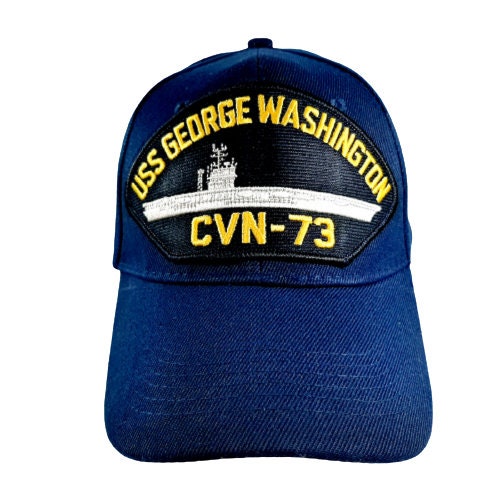 U.S. Navy USS George Washington CVN-73 Men's Patch Cap Hat Navy Blue Acrylic