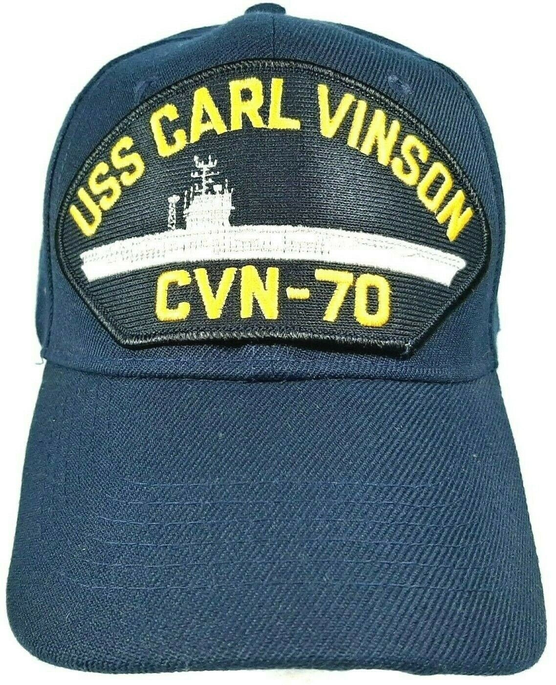 U.S. Navy USS Carl Vinson CVN-70 Men's Cap Patch Hat Navy Blue Acrylic