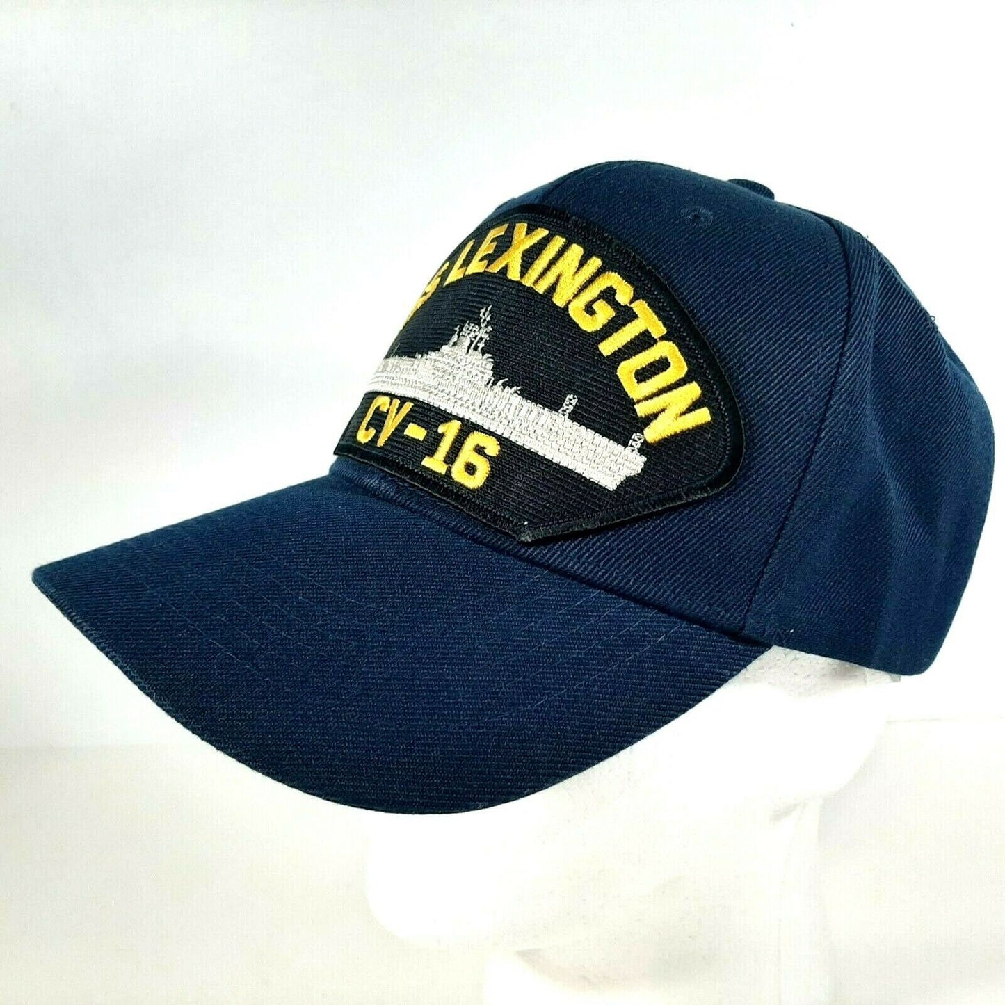 U.S. Navy USS Lexington CV-16 Men's Cap Patch Hat Navy Blue Acrylic