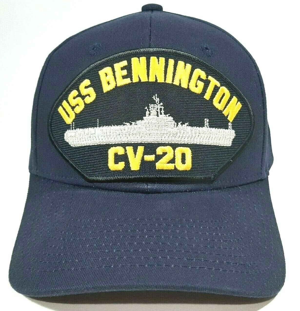 U.S. Navy USS Bennington CV-20 Men's Cap Hat Patch Navy Blue Snapback Acrylic