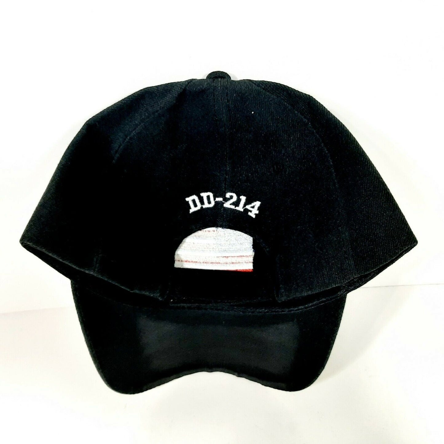 DD-214 Alumni Hat Black Embroidered U.S. Flag Baseball Cap