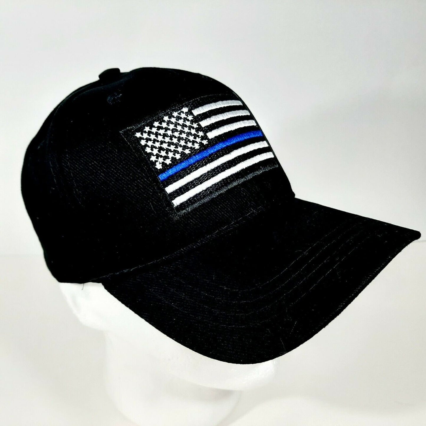 Thin Blue Line Baseball Hat Cap Black Cotton Embroidered Adjustable Strap Law