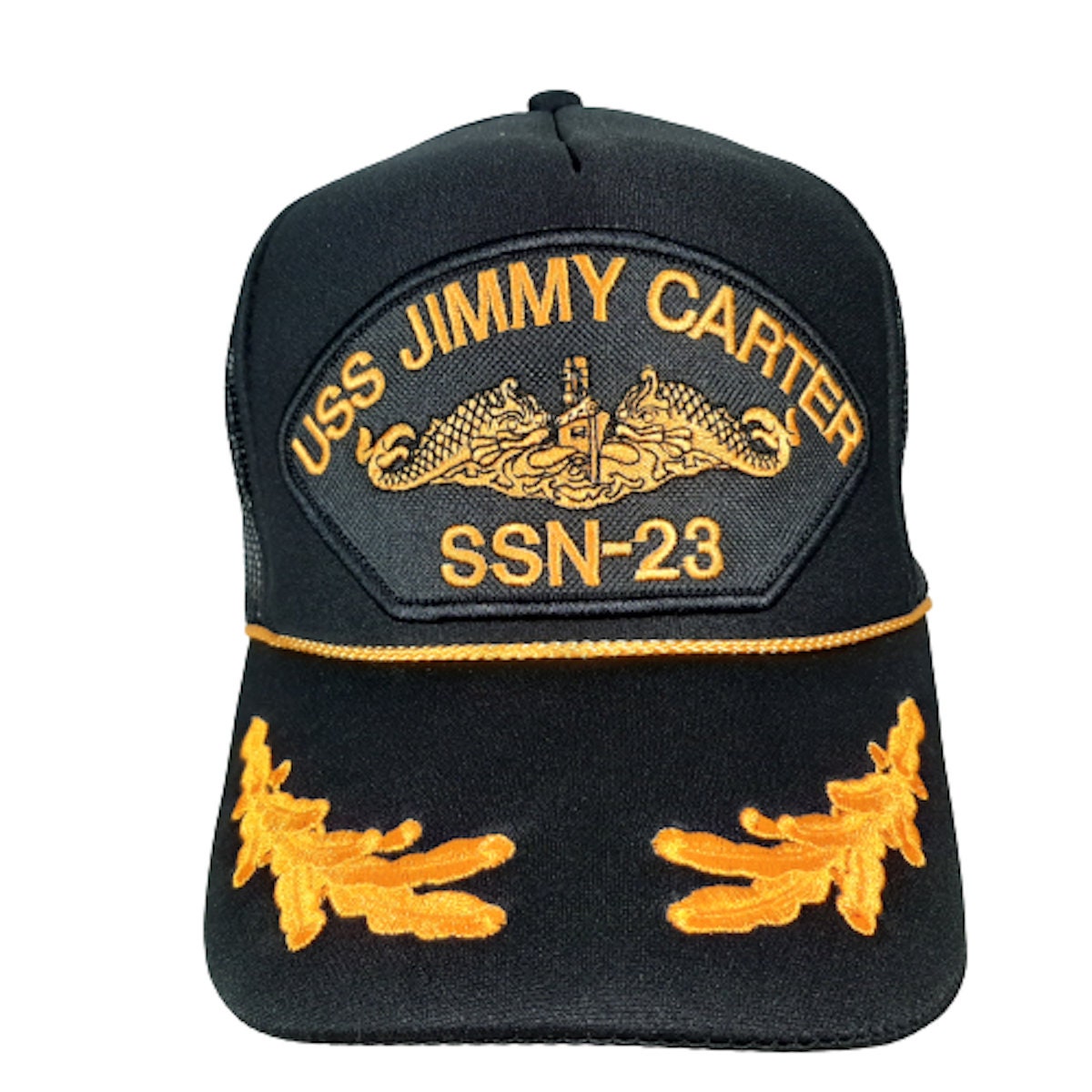 USS Jimmy Carter SSN-23 Submarine Service Hat Foam Mesh Trucker Black Patch