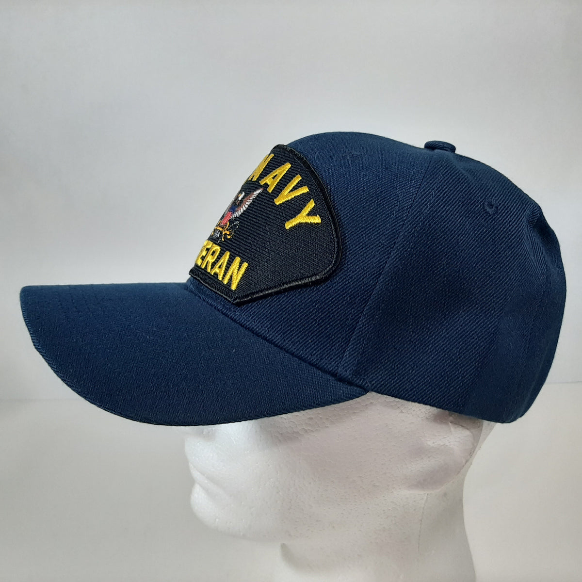U.S. Navy Veteran Embroidered Patch Baseball Cap Hat Navy Blue Beige Black