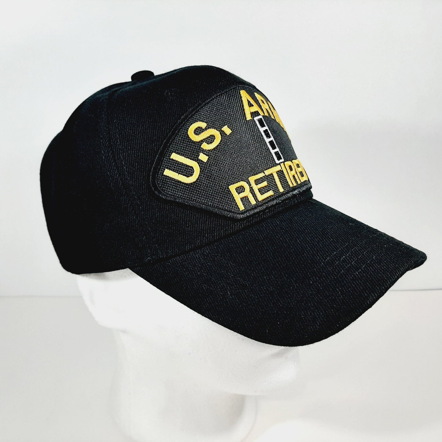 US ARMY CW4 Retired Mens Baseball Cap Hat Black Embroidered Patch Veteran