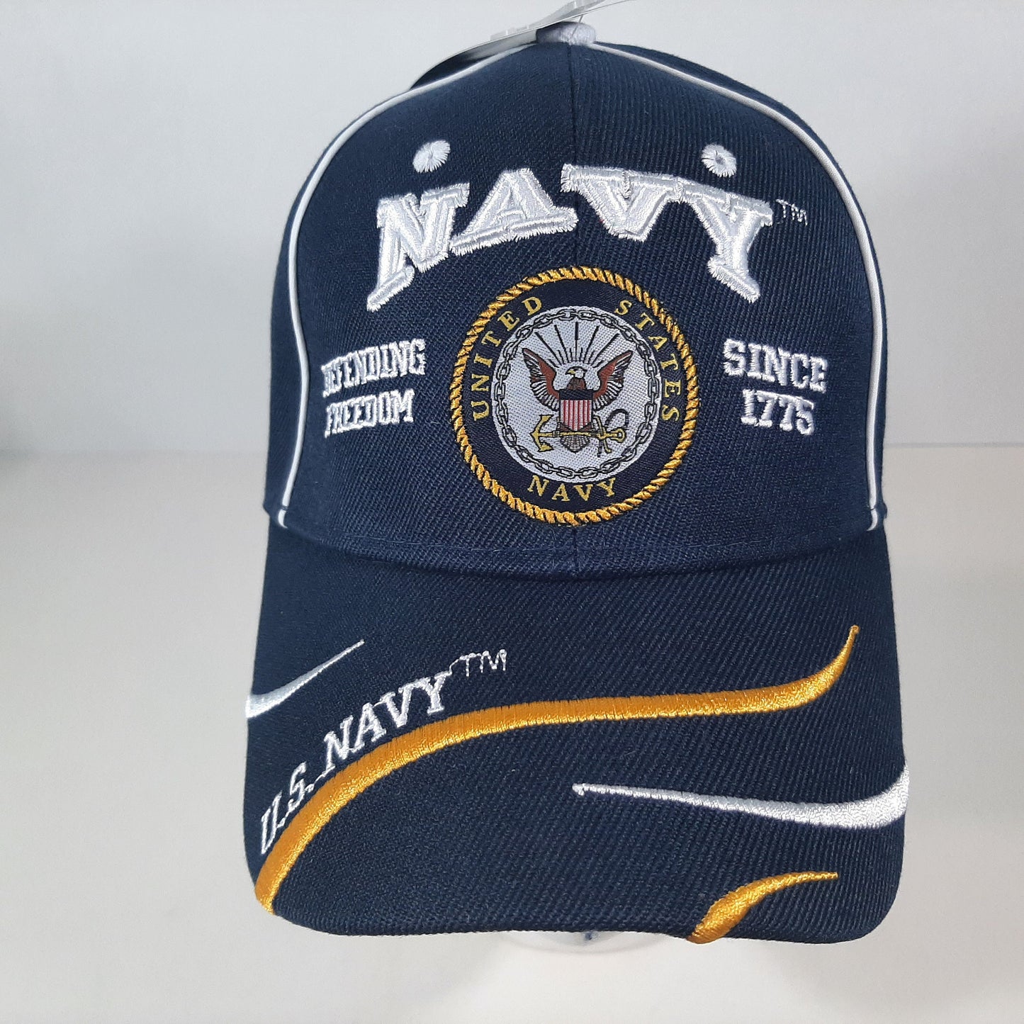 U.S. Navy Hat With Seal Defending Freedom Military Adjustable Blue Cap Fast Ship