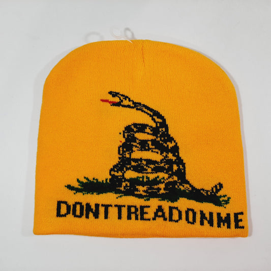 Don't Tread On Me Beanie Watch Cap Yellow