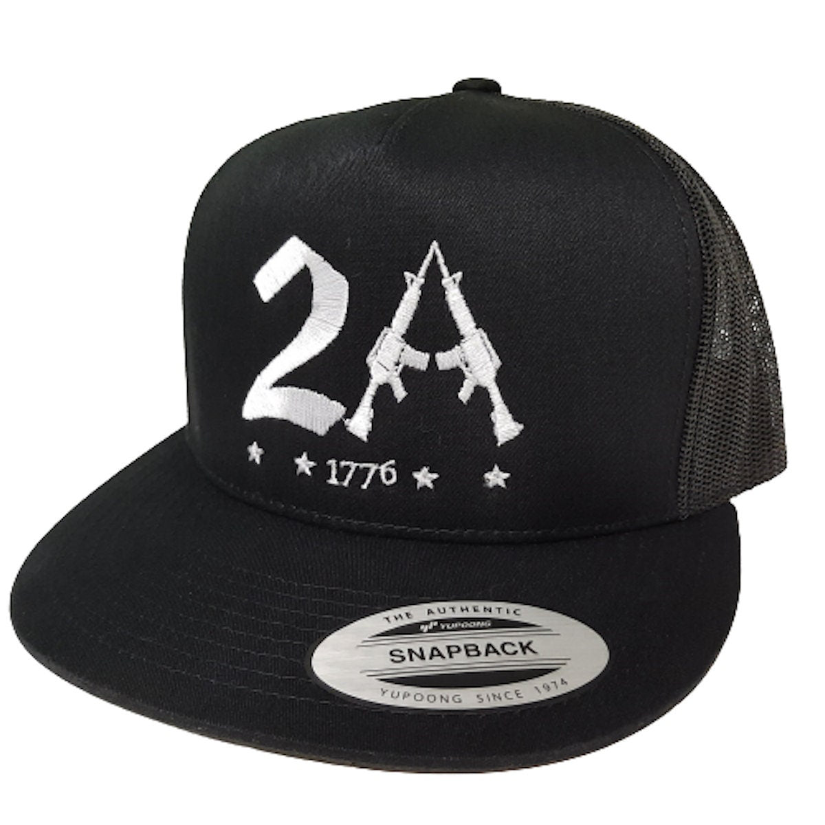 2nd Amendment Pro Gun Rights Baseball Cap Flat Bill Trucker Mesh Snapb ...