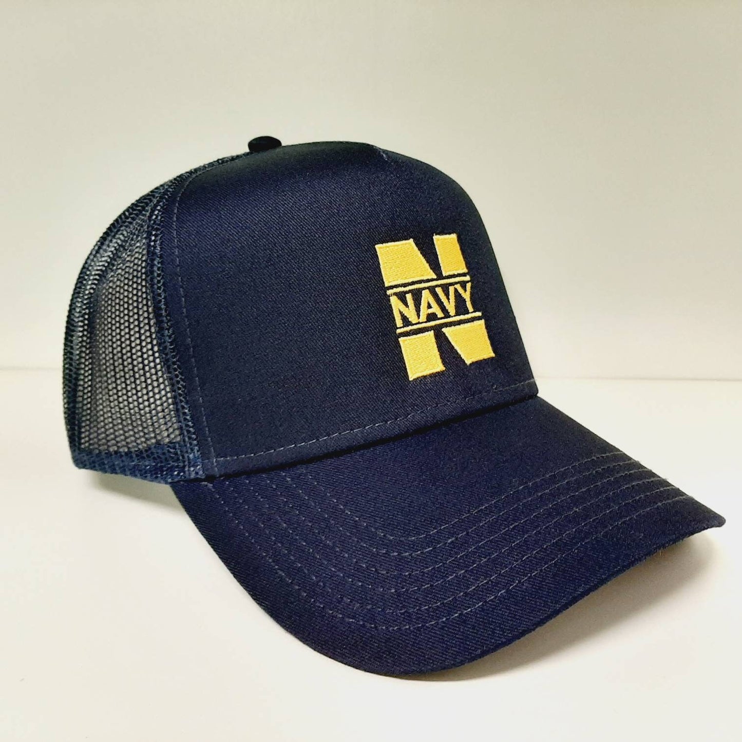 US Navy Men's Baseball Cap Embroidered 5 Panel Snapback Mesh Hat Blue