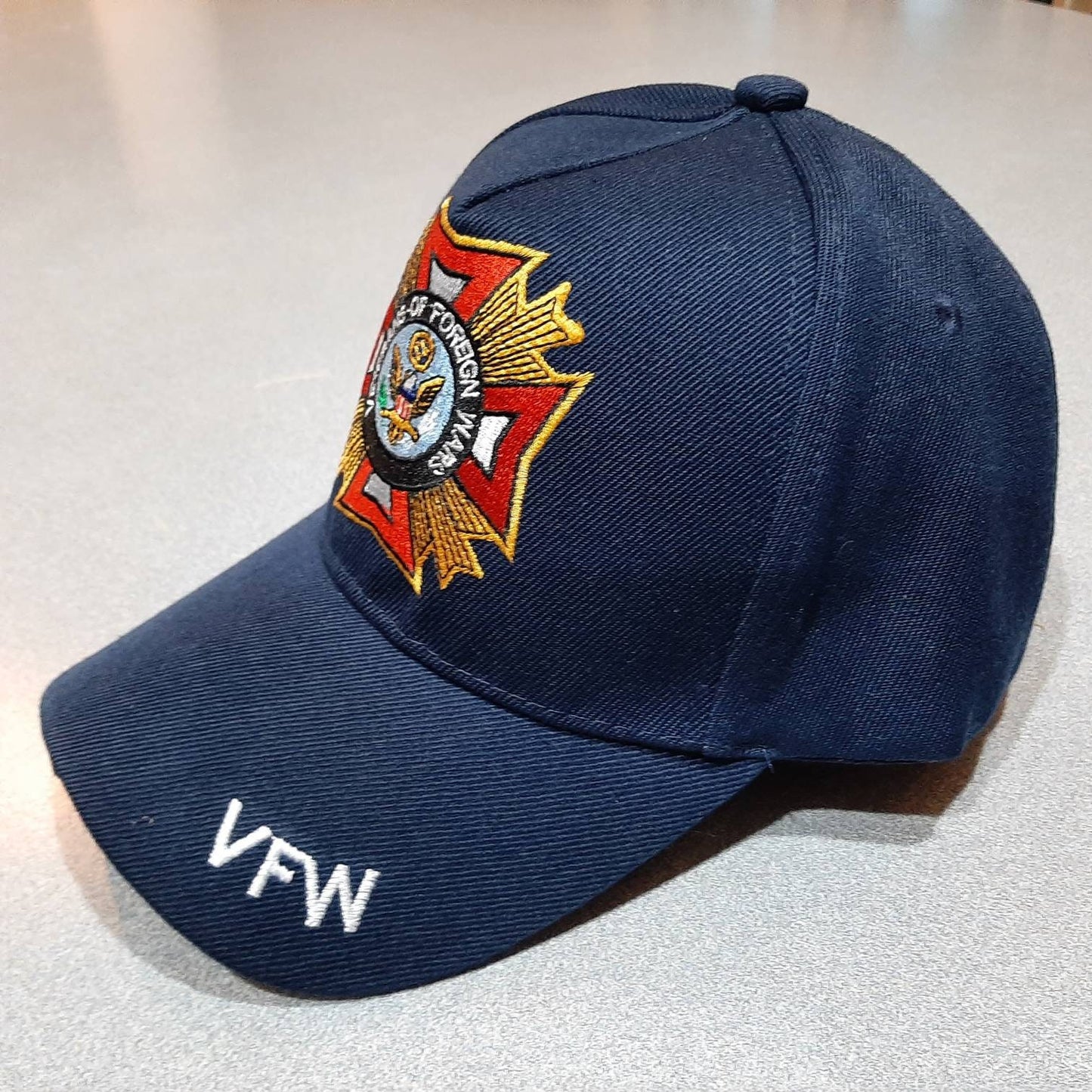 VFW Veterans Of Foreign Wars Baseball Cap Hat Mens One Size Adjustable Black