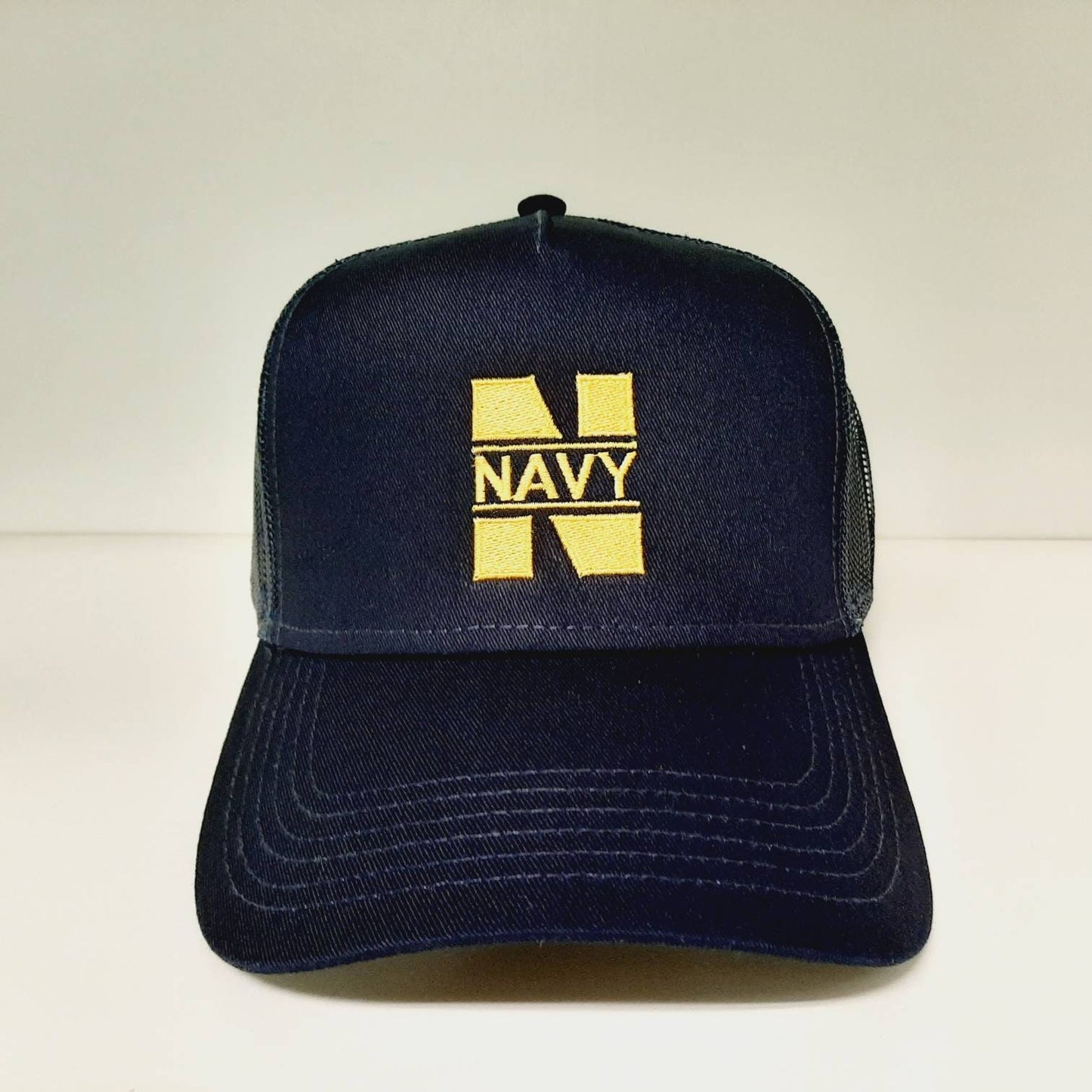 US Navy Men's Baseball Cap Embroidered 5 Panel Snapback Mesh Hat Blue
