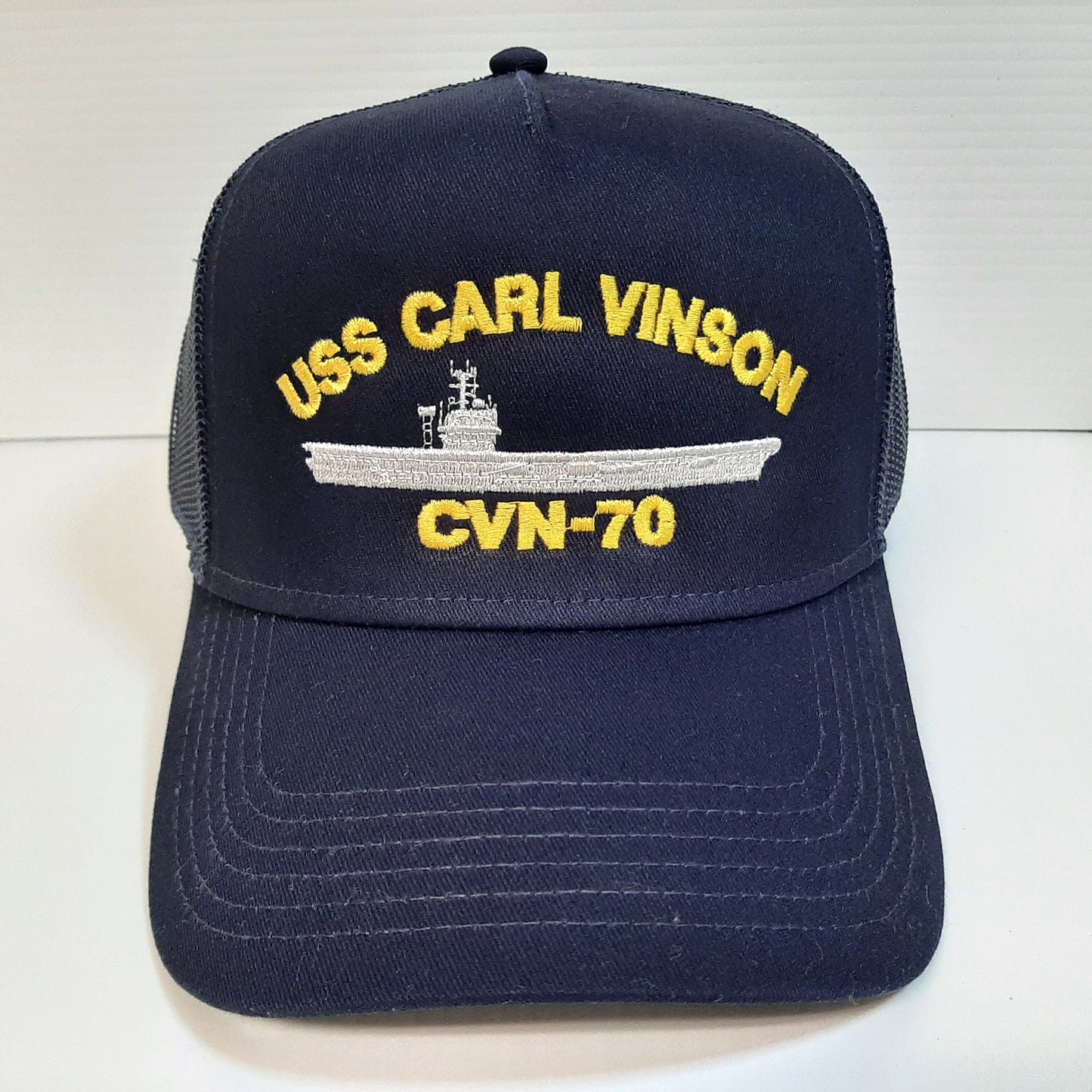 US Navy USS Carl Vinson CVN-70 Hat Embroidered Baseball Cap Mesh Snapback
