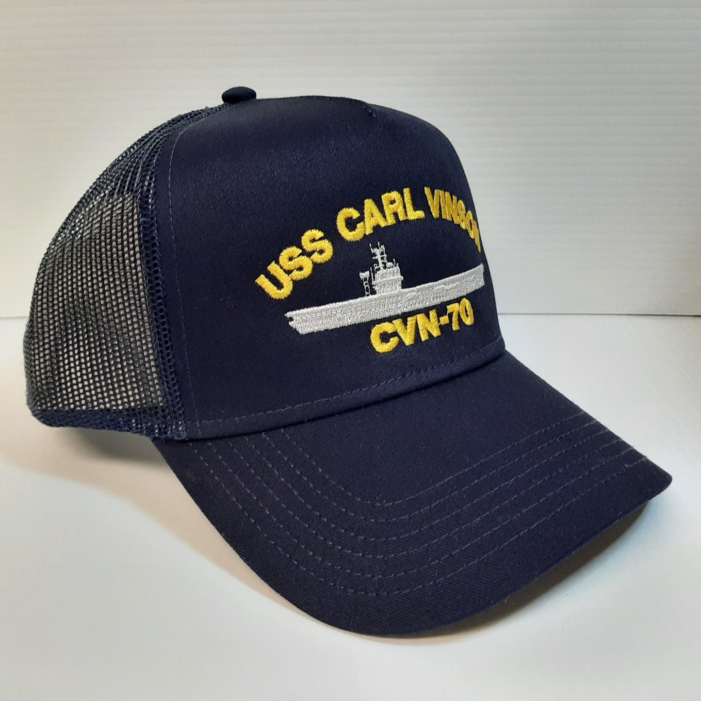 US Navy USS Carl Vinson CVN-70 Hat Embroidered Baseball Cap Mesh Snapback