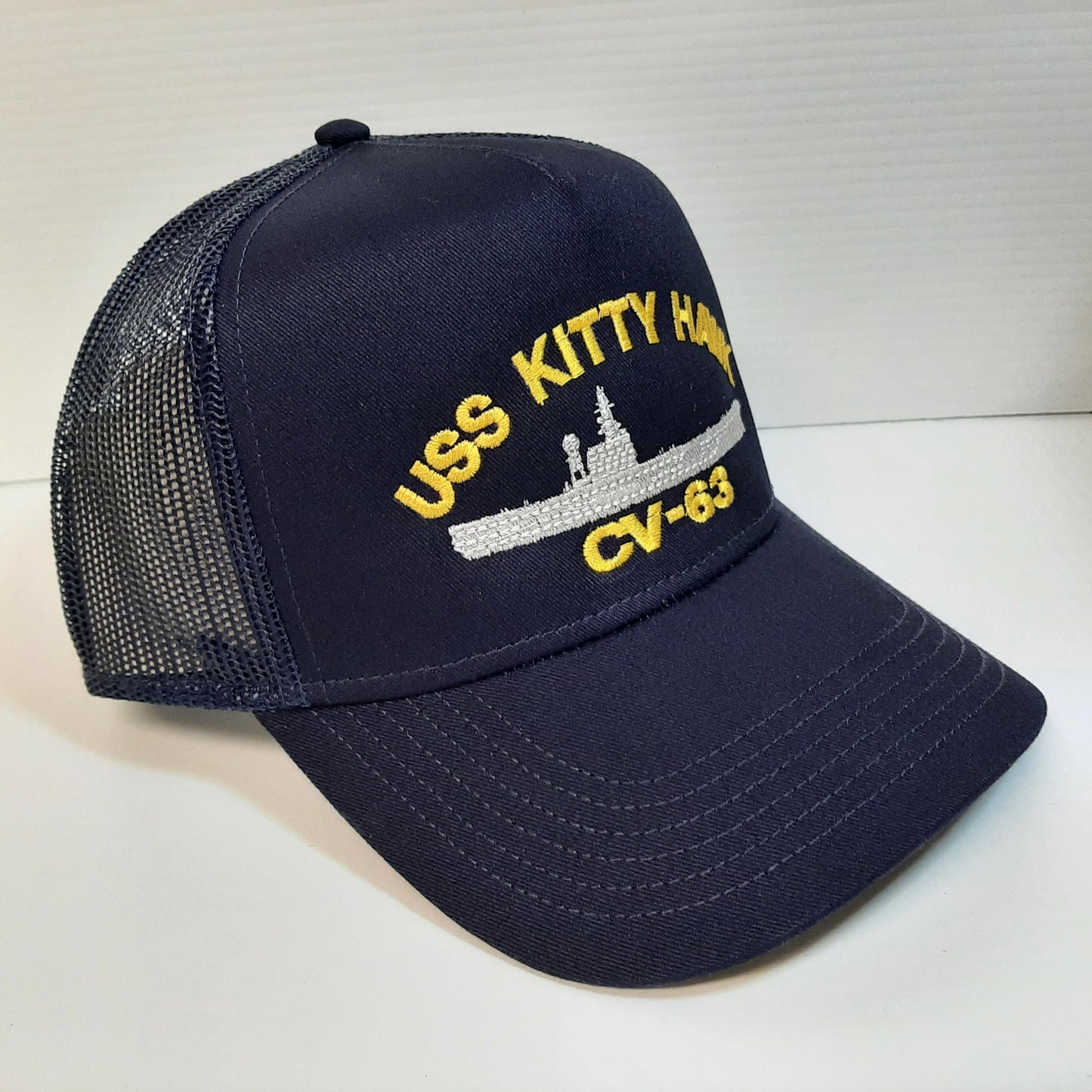 US Navy USS Kitty Hawk CV-63 Hat Embroidered Baseball Cap Mesh Snapback