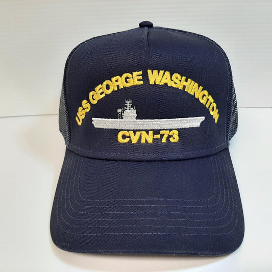 US Navy USS George Washington CVN-73 Hat Embroidered Baseball Cap Mesh Snapback