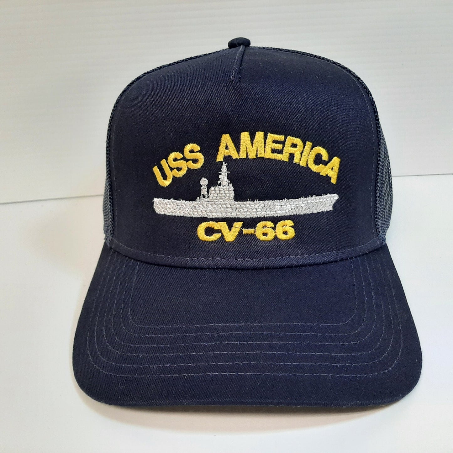 US Navy USS America CV-66 Hat Embroidered Baseball Cap Mesh Snapback