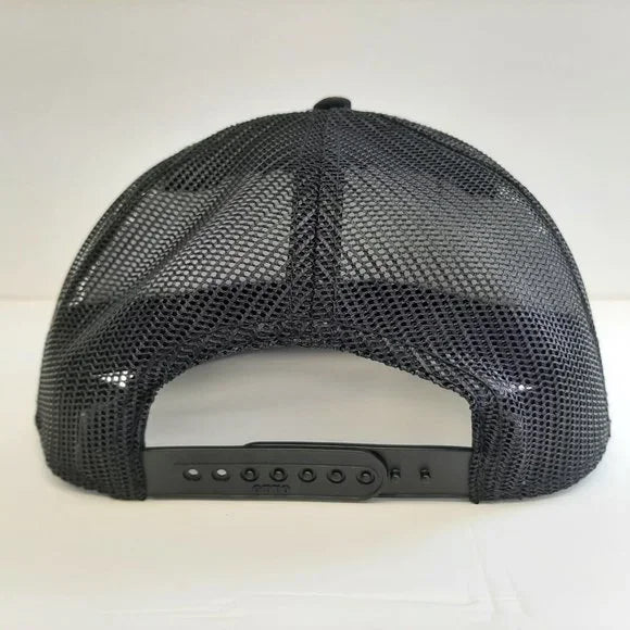 Hollister Embroidered Mesh Snapback Cap Hat Black Otto Snap