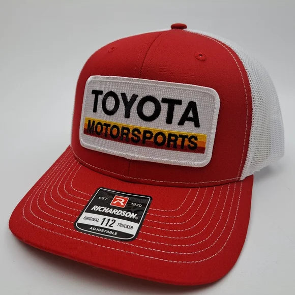 Toyota Motorsports Patch Richardson 112 Trucker Mesh Snapback Cap Hat Red & White