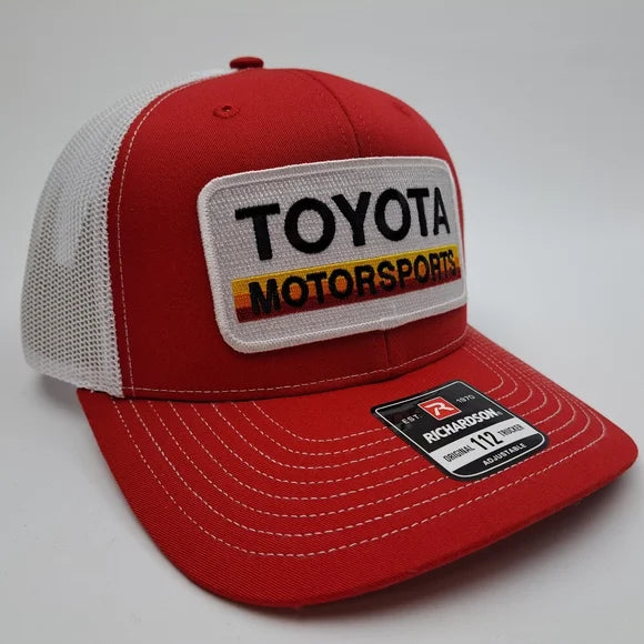 Toyota Motorsports Patch Richardson 112 Trucker Mesh Snapback Cap Hat Red & White