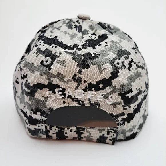 US Navy Seabees Can Do Men's Ball Cap Hat Embroidered Digital Camouflage